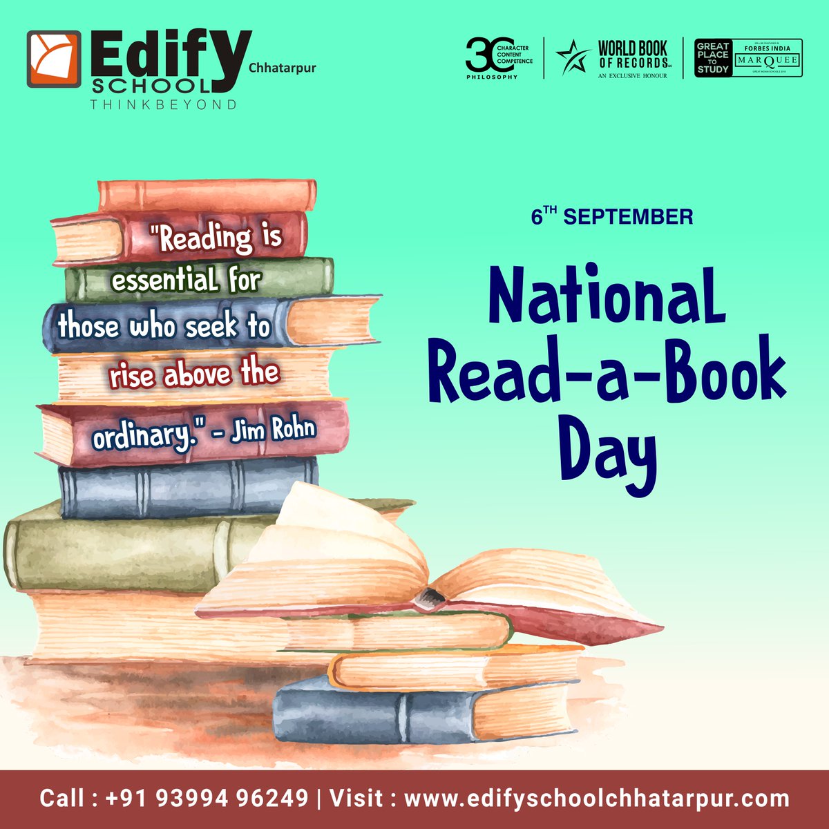 Reading is essential for those who seek to rise above the ordinary."