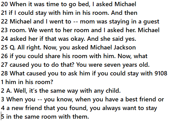So how did Robson end up sleeping in MJ's room? Let's see how he brazenly changed his story to fix the part which does not depict MJ as a predator at allIn 2005 he testified under oath he asked if he can stay in MJ's room and then MJ asked his parents if it was OK with them