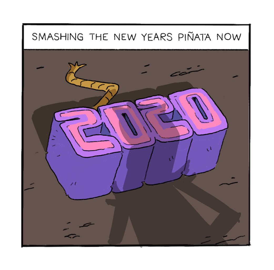 Smashing New Years Eve Piñata in 2020 [OC] 