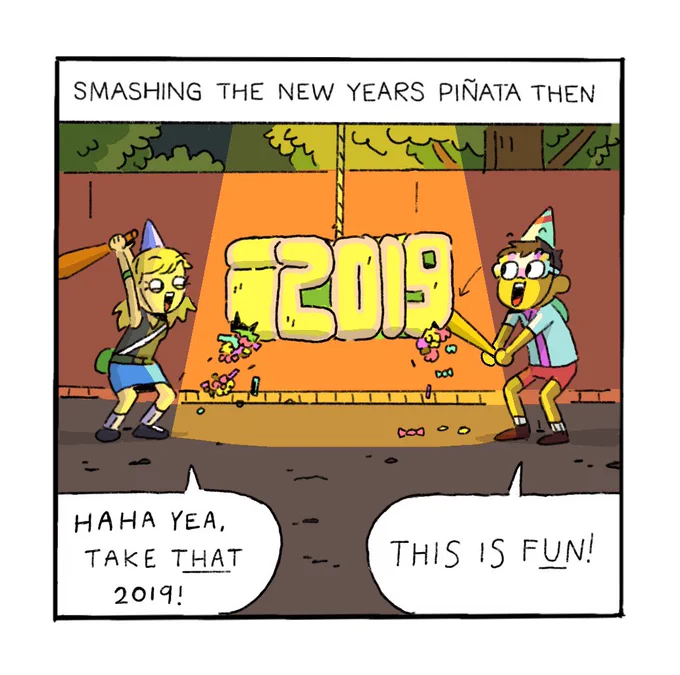 Smashing New Years Eve Piñata in 2020 [OC] 