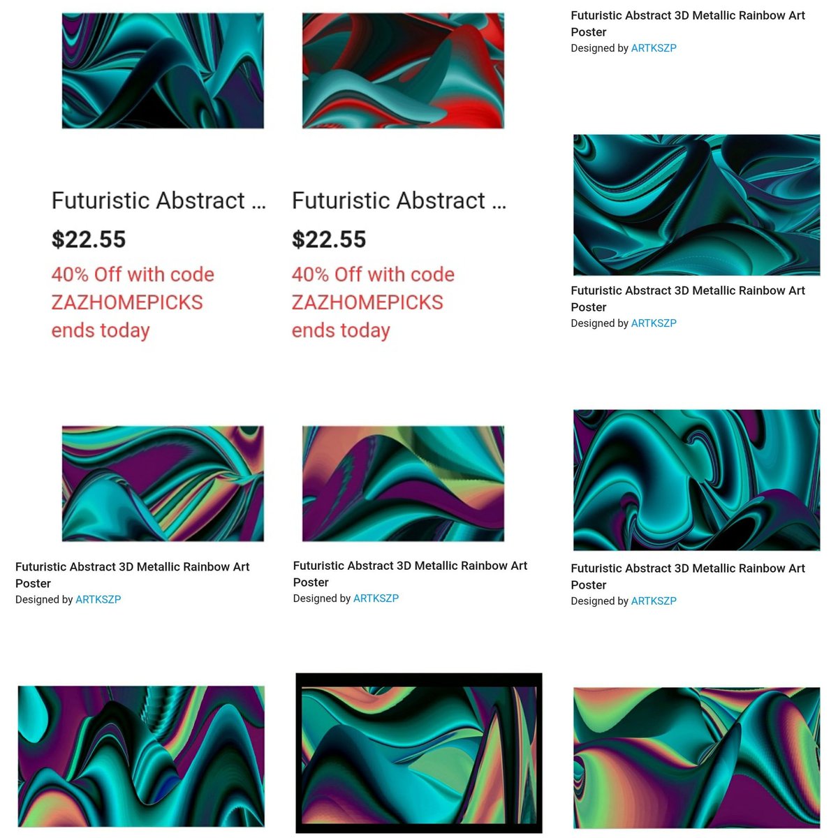 KrisiArtKSZP's tweet photo. Futuristic Abstract 3D Metallic Rainbow #Art #Posters
#New by #KrisiArtKSZP
On #zazzle
#3Dart #Metallicdesign #Rainbow #rainbowart #newproductline #newartwork #digitalart
#walldesign #walldeco
#offer #Offeroftheday #code #couponcode #coupons #promocode
https://t.co/QQt28WUCoD https://t.co/oPnBIG18TQ