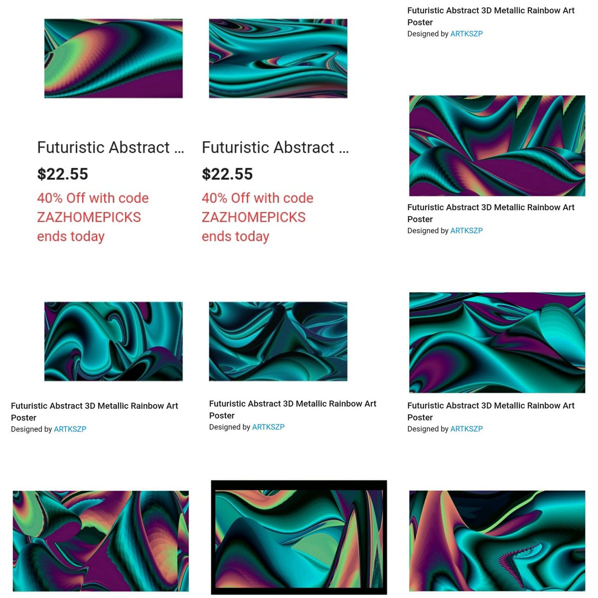 KrisiArtKSZP's tweet photo. Futuristic Abstract 3D Metallic Rainbow #Art #Posters
#New by #KrisiArtKSZP
On #zazzle
#3Dart #Metallicdesign #Rainbow #rainbowart #newproductline #newartwork #digitalart
#walldesign #walldeco
#offer #Offeroftheday #code #couponcode #coupons #promocode
https://t.co/QQt28WUCoD https://t.co/oPnBIG18TQ