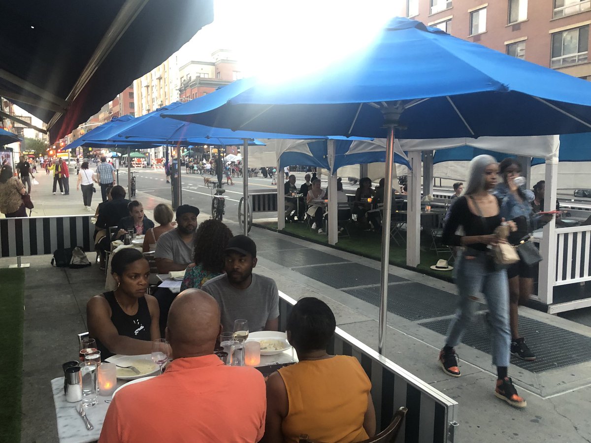 I love Harlem. I love Black People. Periodt. This is my street on Fredrick Douglass. #openstreetsdining #blacklivesmatter #Harlemnite  #laborday2020 #HarlemNYC