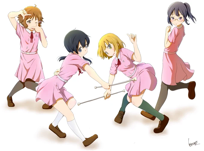 ここ最近描いた京アニのキャラ達です?
どれも続編を見たい作品ばかり。
#京アニ 