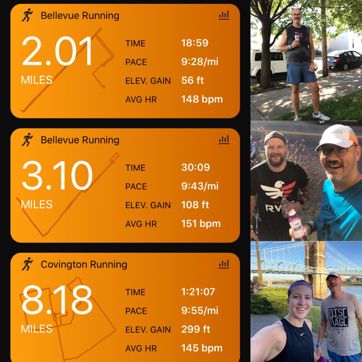 BasketballDad2's tweet photo. Two group runs and a solo 2-miler to knock out a Saturday half-marathon. #1000milesin2020 #instarunclub #runflyingpig #runningisNOTcancelled #canthurtme #BellevueMarathon #HoistOne #hshive #honeystinger #ebibs #stingorbeestung #abuzzlife #sweetentheburn #runthepig2021 https://t.co/vU8TvYrPxT