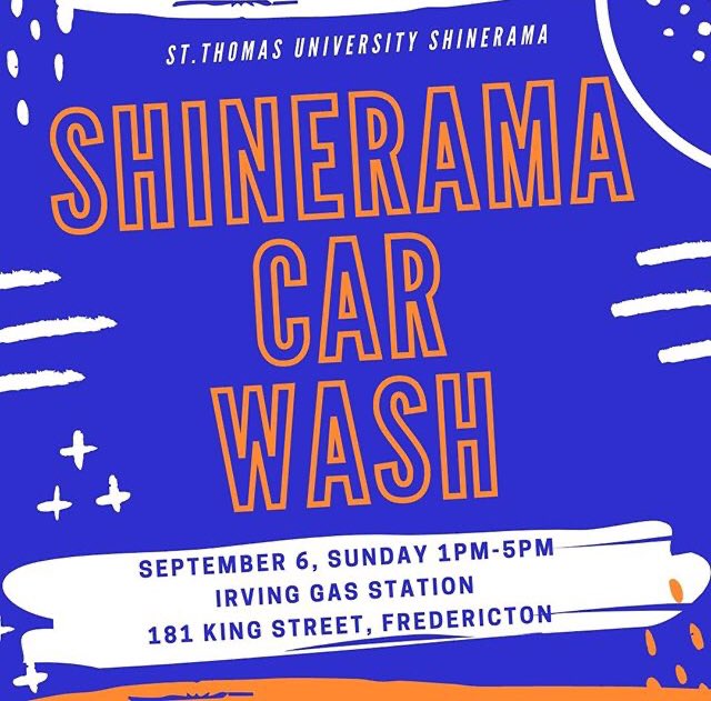 STUwelcomeweek's tweet photo. Welcome Week Presents:
What to expect for tomorrow, Sunday, Sept. 6th
-Shine Day! (@STUShinerama )
1pm-5pm Shinerama Car Wash: Irving Gas Station, 181 King Street, Fredericton
12pm-6pm Shinerama Bottle Pick Up: Vanier Parking Lot, 63 Dineen Drive
6pm-7pm Shinerama Netflix Trivia https://t.co/Yxr9sIqD6B