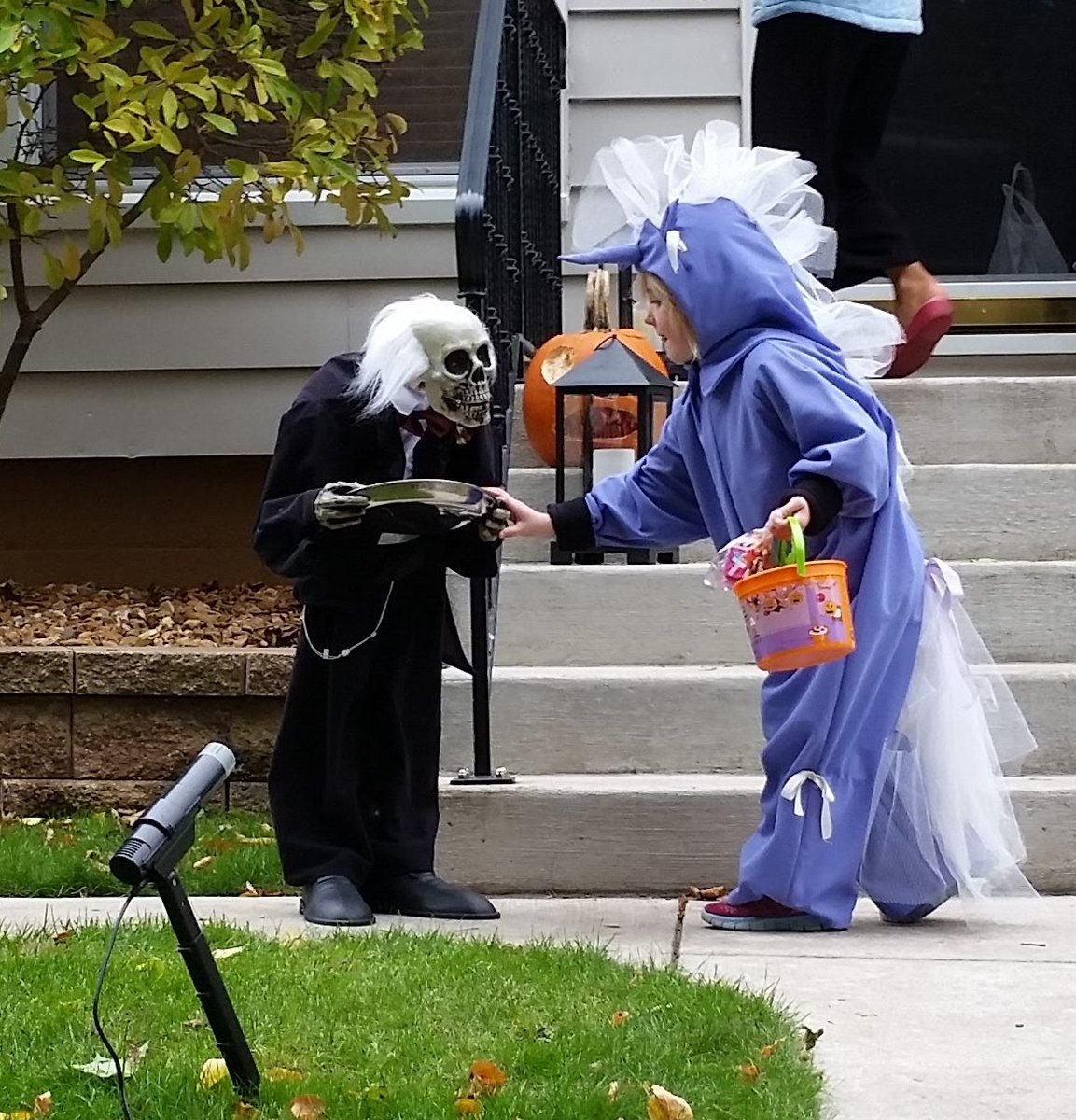 4 & 5 - forgot a day, so  for you today! Me and my kid wearing the unicorn costume my mom made for me!