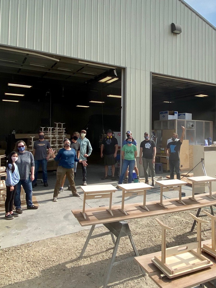 Some of the fantastic school community volunteers who have designed and assembled personal lap desks to support #outdoorlearning at PCCS this fall.