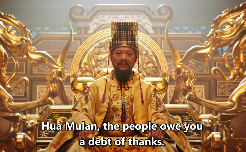 oh my god i was so terrified for a second that the emperor made mulan a court lady