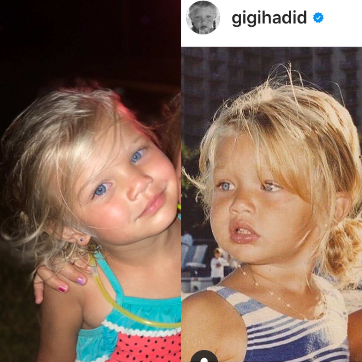 MagnoliaMenotti's tweet photo. When someone tells you your little baby looks like a younger @GiGiHadid I’m going to call that winning! #gigi #ryry https://t.co/sF7j6l1P8S