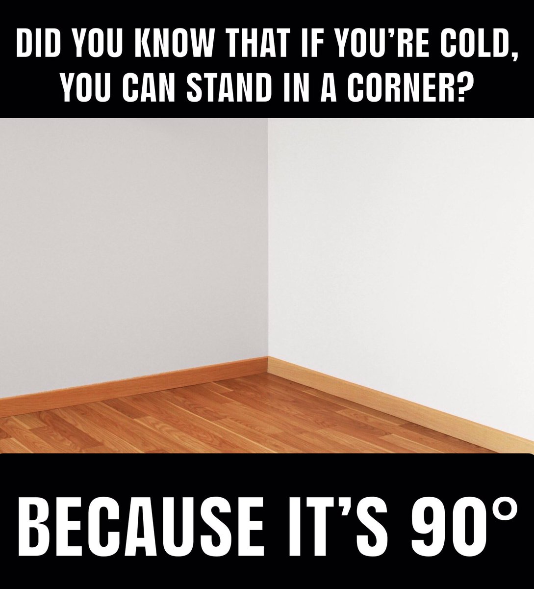 lucky13wxman's tweet photo. Alright, time for your “laugh of the day”...
#LaughOfTheDay #DadJokes #Puns #GeometryJokes https://t.co/g7lWfxg4L9