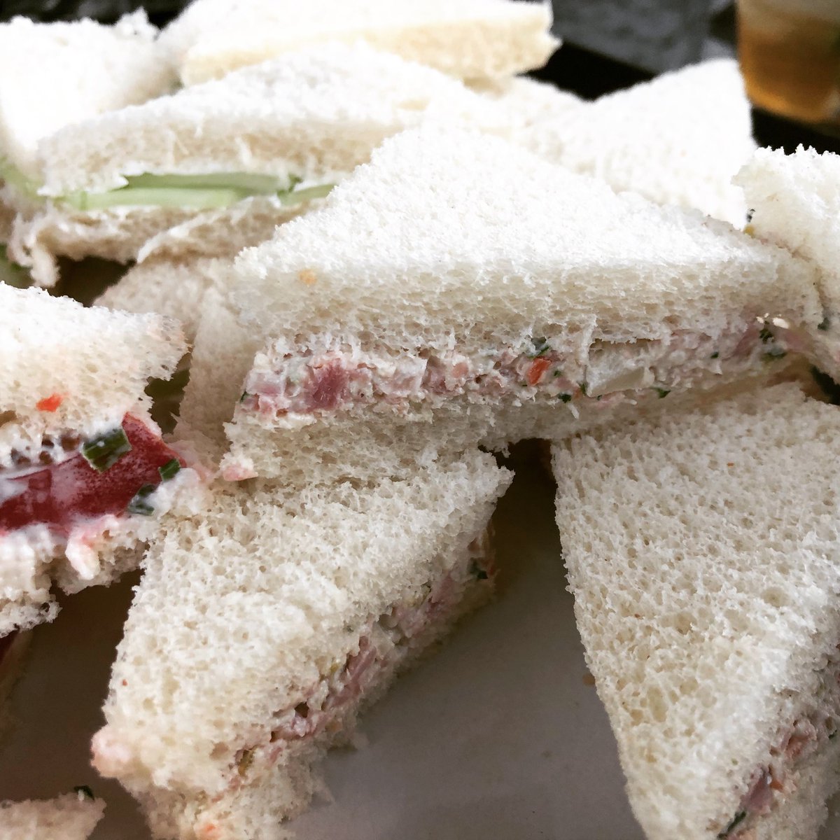 DrVSnax's tweet photo. Made deviled ham tea sandwiches as part of todayโs KY Derby #snaxperiments and I think they turned out great! ๐ I refuse to let #deviledham defeat me!!! https://t.co/ctEG0ApQ6v
