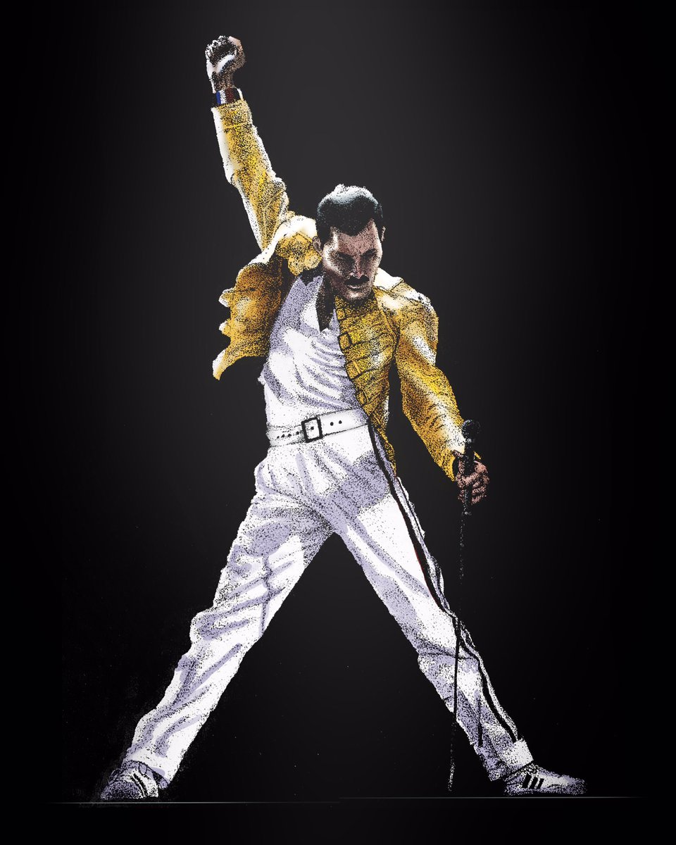 APeculiarHuman's tweet photo. Freddy Mercury is arguably the greatest front man of all time and today is his birthday, so here is a dot drawing I did of him... Enjoy!
#art #illustration #queen #freddymercury #portrait #portraitart #celebrityportrait #stiple #dotwork #dotdrawing #classicrock https://t.co/4iK1HG7JtO