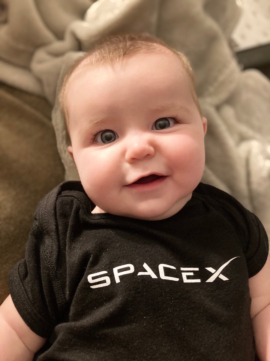 katehorton's tweet photo. @elonmusk
Elon, these are two of your biggest fans. Grandpa making sure his favorite girl repping @SpaceX.
@wphorton https://t.co/Rj7FagXW2i