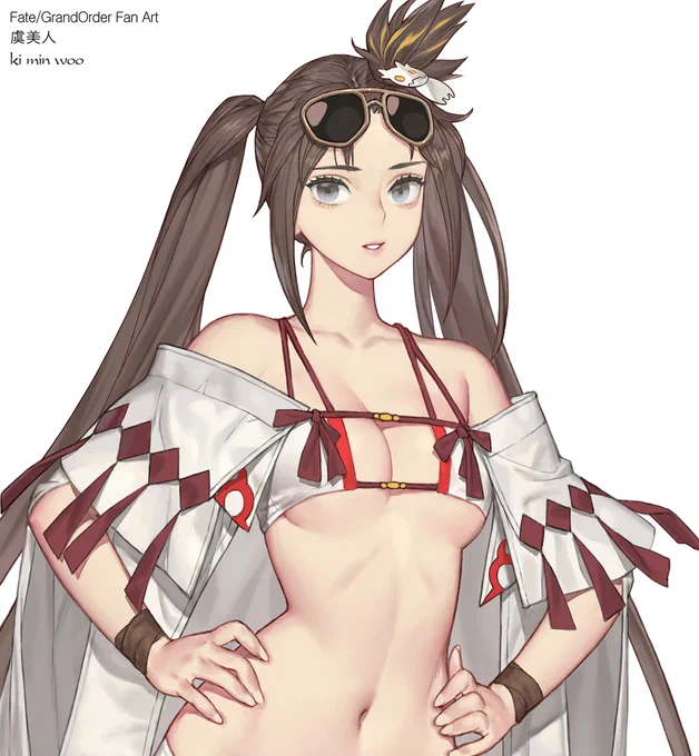 Fate/GrandOrder 우미인 그림연습~ 여름끝! #FGO #페그오 #우미인 #Fate #GrandOrder #虞美人 #水着 #YuMiaoyi 