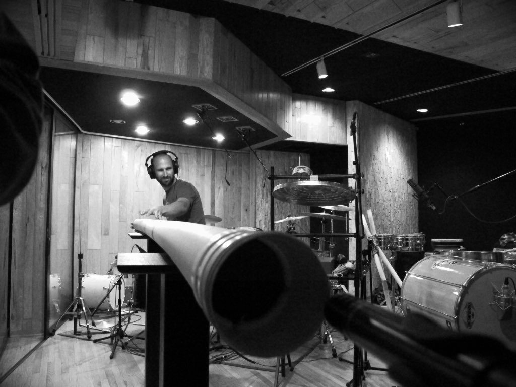 NTJohnson's tweet image. Aaaaand here’s Mears playing trash cans and tubes and shit.