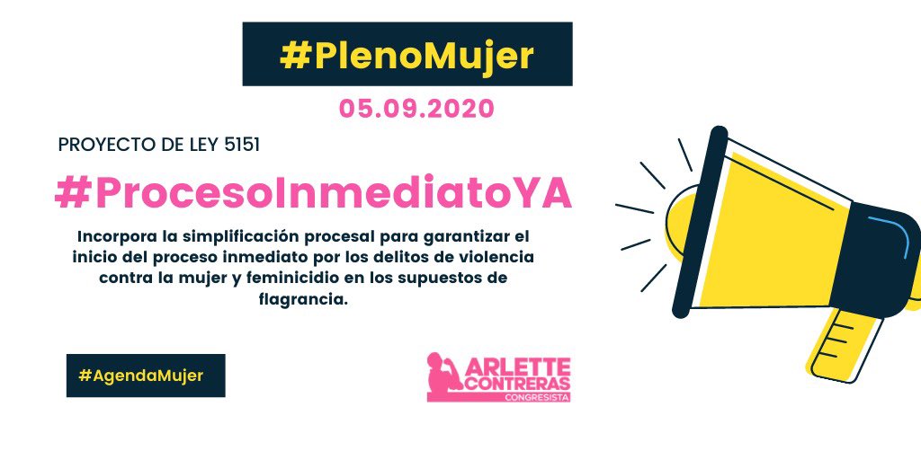 arlettecontrers's tweet photo. Es URGENTE que este @congresoperu muestre su real compromiso con las mujeres. Solicito que al #PL5151 #ProcesoInmediatoYA se acumule el #PL4941 #MedidasDeProtección Necesitamos que se brinde justicia efectiva e inmediata #PlenoMujer #AgendaMujer 💪🏼 https://t.co/jmnnlejaQk
