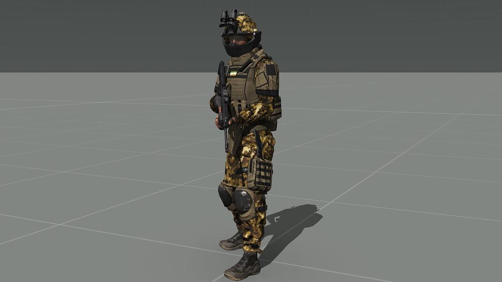 tec_csat's tweet photo. Continuing on the Azad rework. The WIP explosive/mine expert vest is coming along with lots of additional protection. #Arma3 #CSAT https://t.co/fktomXoIj2