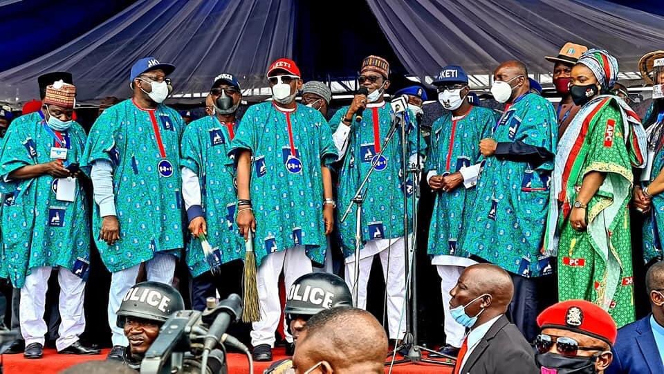 dr_ahmadsmall's tweet photo. H.E. Governor Mai Mala Buni lead the 2020 Ondo state Governorship campaign in Akure. https://t.co/cMqHSfJka2
