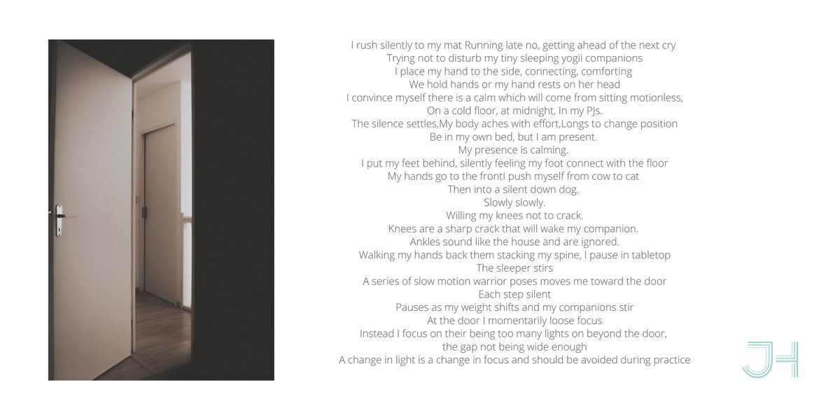 Any parent of a toddler who has crept around hoping their joints or the floor won't creak, will see themselves in this. #poetry #silentexit #Parenthood