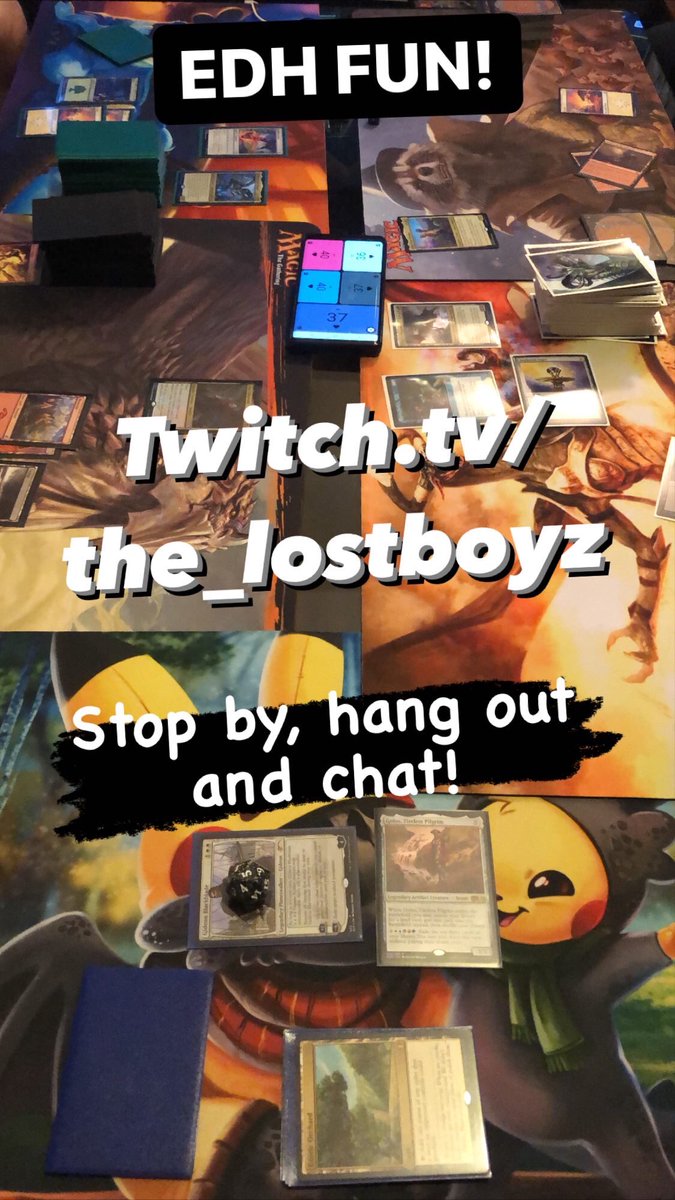 LostBoyzGaming's tweet photo. MTG Commander, Special Guest!!! https://t.co/8t8j411b4c
#mtg #mtga #edh #commander #commander2020 #lostboyz #twitch #live #twitchstream #TwitchAffilate #stream #tabletop #fun #tcg #cards #MTGArena #AllOut https://t.co/yIjB2amkxP