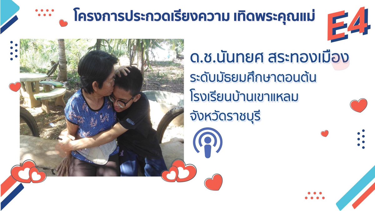 anus32764887's tweet photo. โครงการประกวดเรียงความ “เทิดพระคุณแม่” E4

https://t.co/sG9C5VOp87

#น้ำใจแม่ #เทิดพระคุณแม่ #Dnewmedia @Dnewmedia https://t.co/kx52EJcAVf