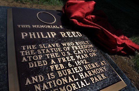 Learn more about the key role Philip Reid played in the completion of the U.S. Capitol from this article.  https://www.aoc.gov/explore-capitol-campus/art/statue-freedom/philip-reid