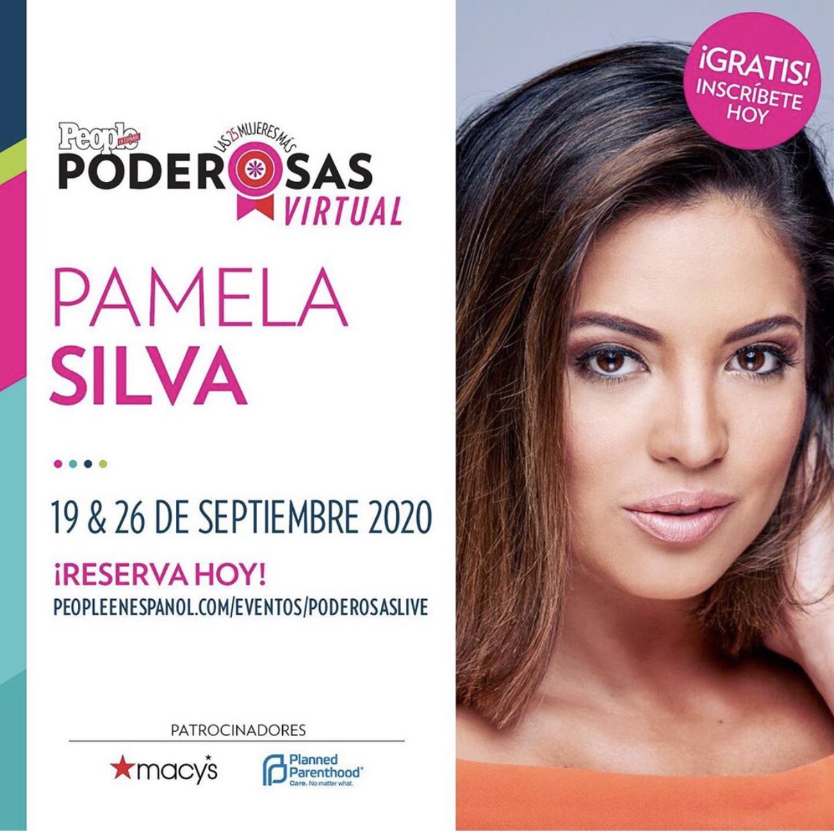 teampamelasilva's tweet photo. @PAMELASILVA será parte del evento #PoderosasVirtual de @peopleenespanol 😊❤️ https://t.co/4whMQhTCfN