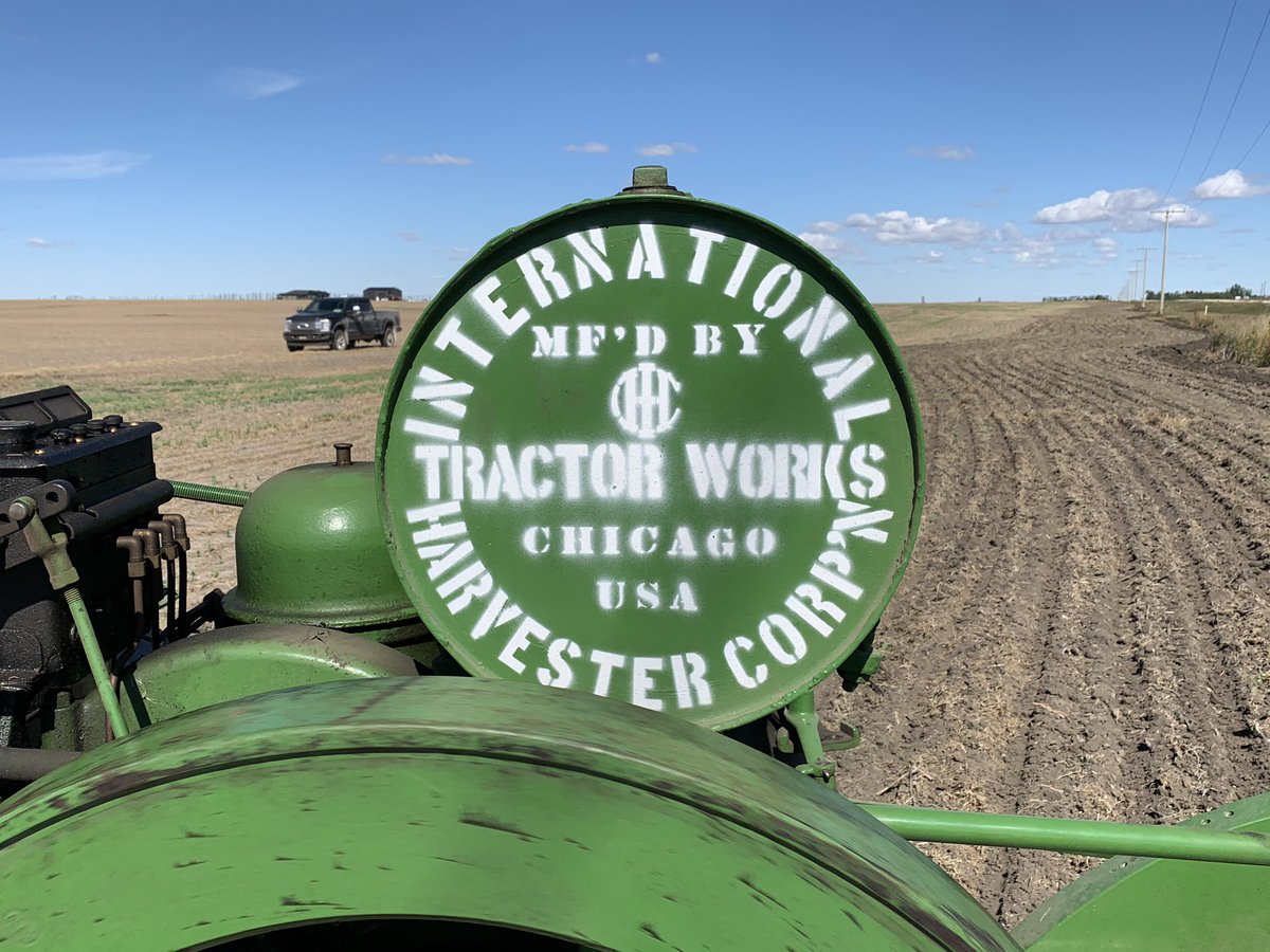 ChrisMorson's tweet photo. Highlight of my week was meeting Clyde Hall and seeing him put his 1918 tractor in the field with #DOT @Jay_Gerry24 farm at Griffin, SK. I get to be apart of some cool things with my career @RavenPrecision https://t.co/zDpFA4EA5S