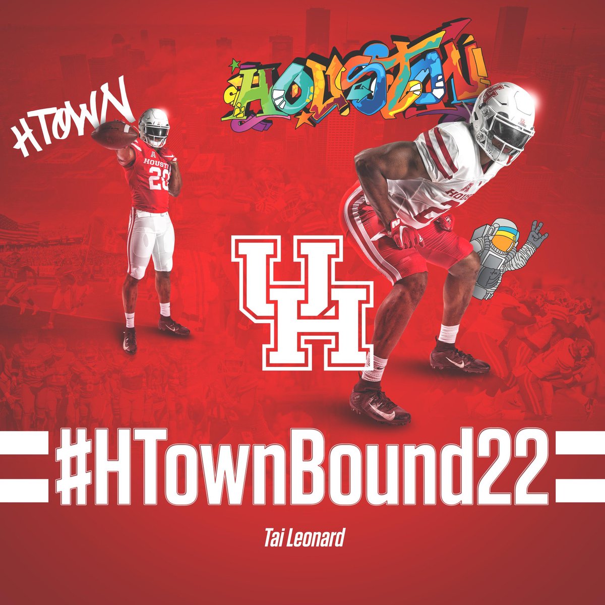 TaiLeonard9's tweet photo. Extremely blessed to recieve my first scholarship and offer from the University of Houston!! #GoCoogs @CoachBigBrown @ShaunWynn10 @NSSH_Mustangs https://t.co/d9Cx2lCUYa