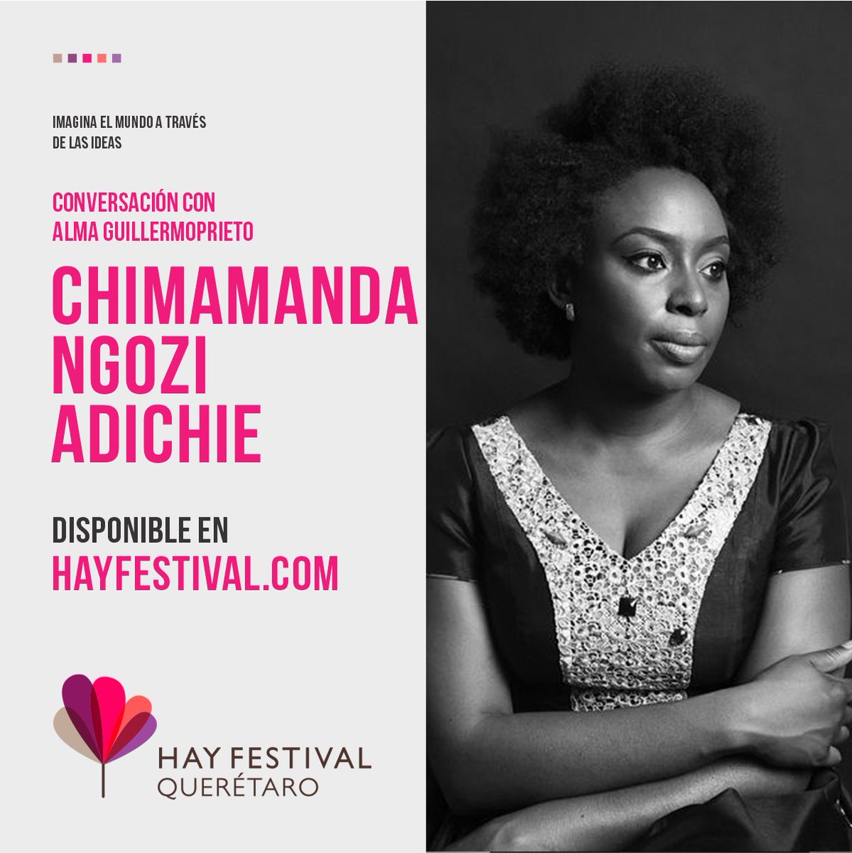 MCIHouston's tweet photo. 🇺🇸 Relive the conversation between @ChimamandaReal and Alma Guillermoprieto in the last edition of Hay Festival Cartagena 2019, available on our site. https://t.co/DwKy0q6h53