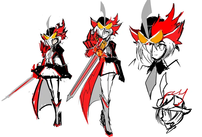 仮面ライダーセイバーたん!!#ライダー少女#ケータイ空間三銃士のイメージからデザインしました。この一年よろしく!(性格は本編みてから決定予定) 