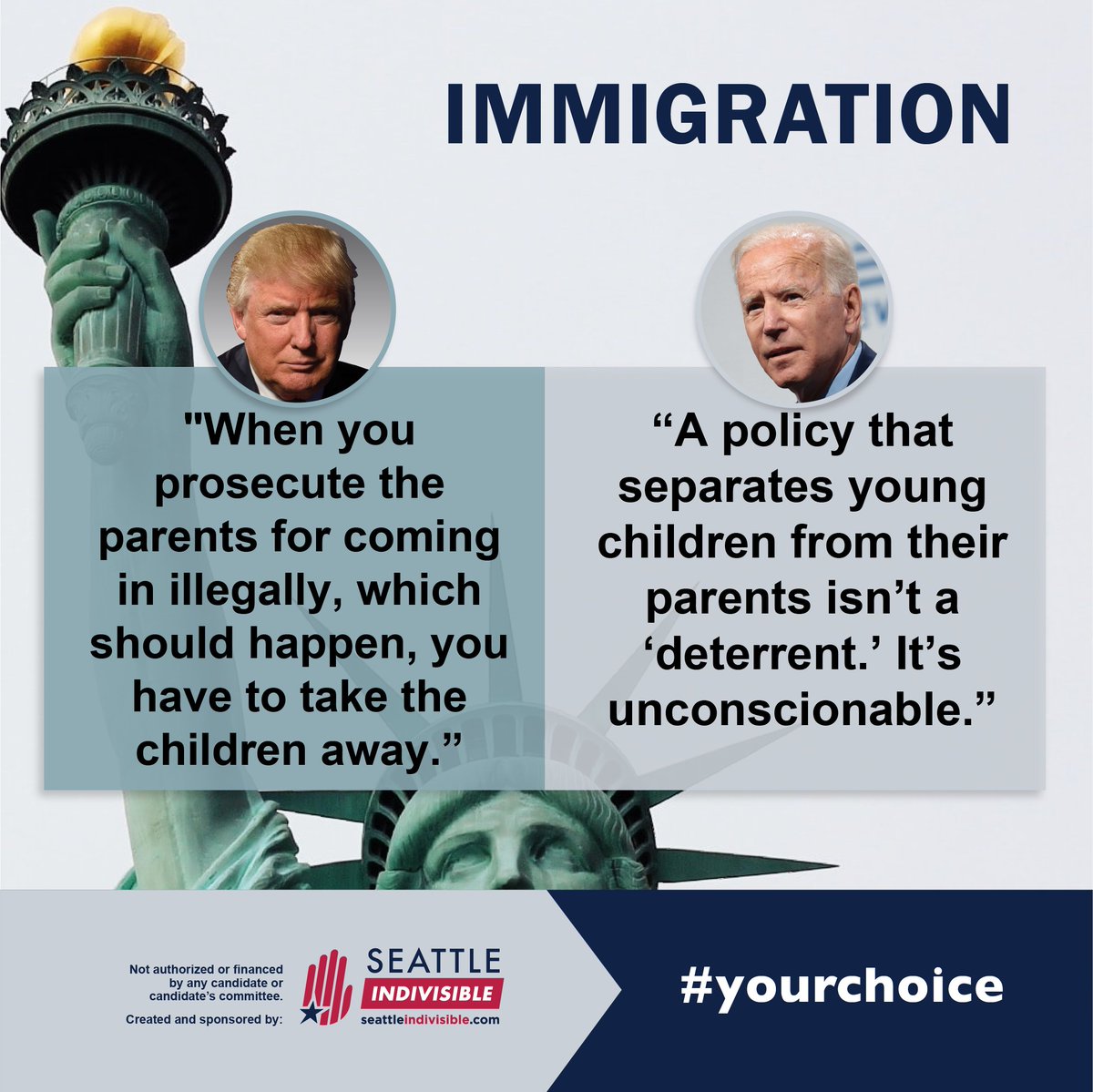 SEAindivisible's tweet photo. Immigration Rights: Who will you choose for your RIGHTS?
- #FamiliesBelongTogether
- #NoKidsinCages
- #Immigrationisnotacrime
- #Stopfamilyseparation
Real Differences - Huge Consequences - Your Choice
+ #indivisible + #yourchoice + #vote2020 + https://t.co/KXql5Dt0KU
