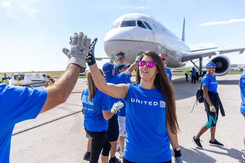 SpecOlympicsCO's tweet photo. Shout out to @United for your continued support for Special Olympics CO! 

United supports SOCO as an annual partner, as well as sponsoring multiple events such as State Winter Games, Polar Plunge &amp; Plane Pull.

Thank you, United!

*Photo from 2019 Plane Pull

#SponsorSaturday https://t.co/9IFMrZiQTs