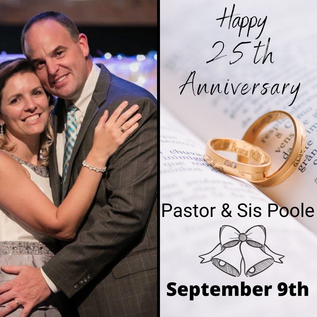 We would like to wish our Pastors a Happy 25th Anniversary!