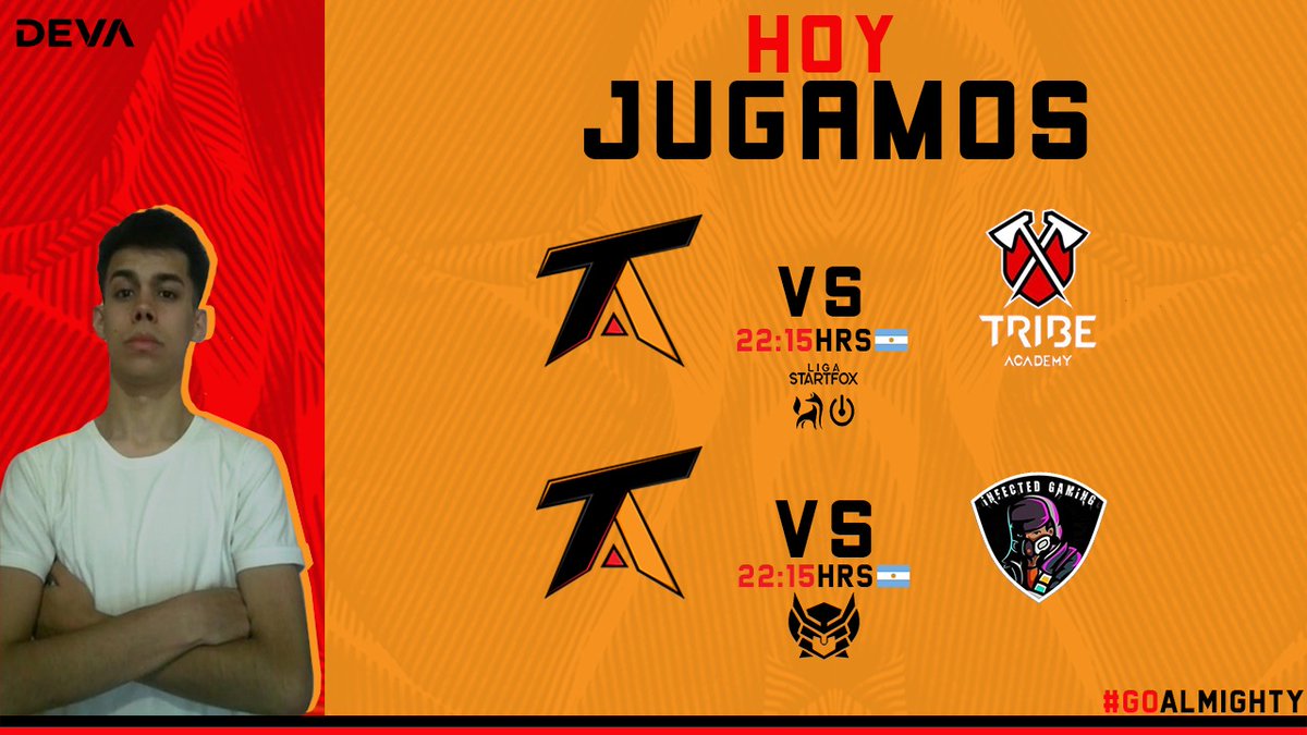 TAlmightyGG's tweet photo. #CR | #DobleMatchDay🔥

🏆@LigaFox
🆚@TribeAcademyGG
⏰22:15🇦🇷

🏆@SHLeague_GG
🆚@SSinfectedG
⏰22:15🇦🇷

#GoAlmighty⚔️🛡️ https://t.co/4K5dGF34Uw