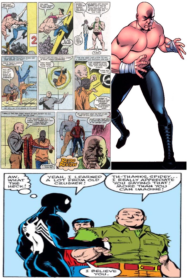 DanSlott I love Crusher Hogan. He is what Made Peter Parker the Spider-Man  he is Today. Before that, he was just a Kid in the Wrestling ring known as  “The Masked Marvel”, image size:802x1169