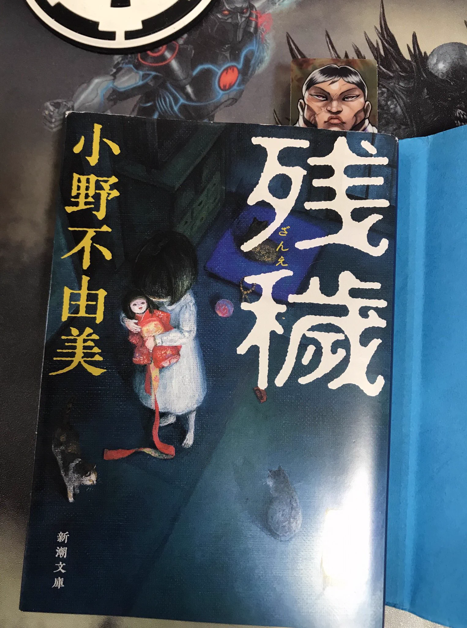 怖い本を読むときはなるべく強いしおりをはさむ。こわさが少しなくなるかな…。