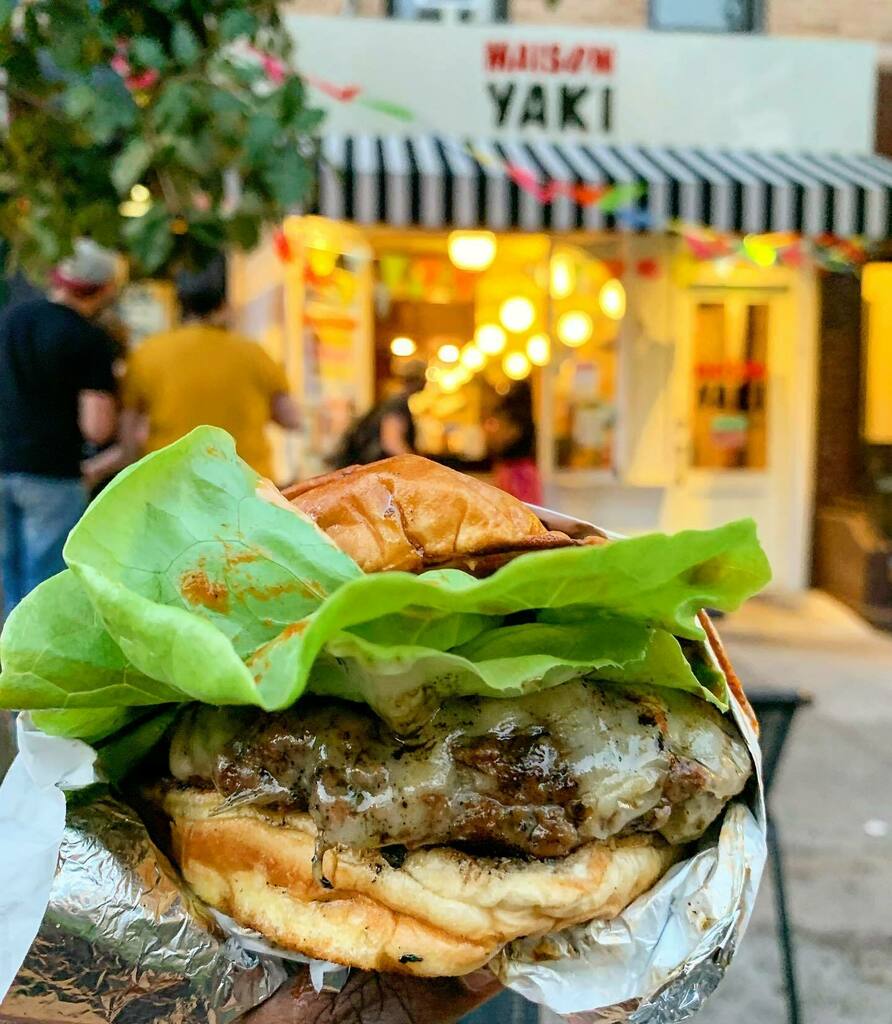 This burger was absolutely divine. Be sure to get at while you can at the @foodpluspeople_ pop-up by @chefmavisjay and @sicilysierra running this weekend and Wed to Sun. 🍔 #TheHungry