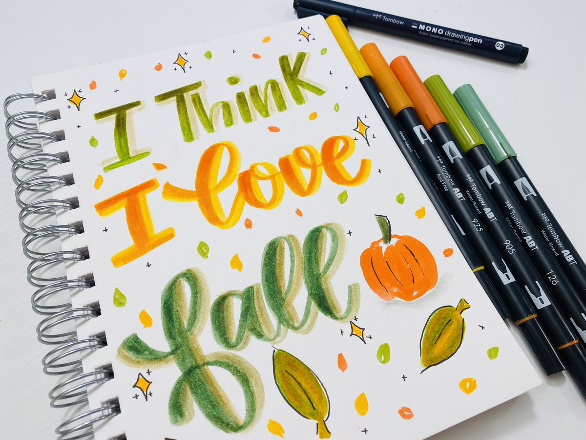 RemartArtStudio's tweet photo. Whoβs ready for the season π
Used Tombow ABT Watercolor Based & Tombow Fudenosuke
@tombowusa
#tombowpro #remartartstudio #fallseason #falllettering #letteringwithtombow #creativity #letteringpractice #creatingletters #tombowambassador #letteringforfun #fallseason https://t.co/58JQJaPHXm