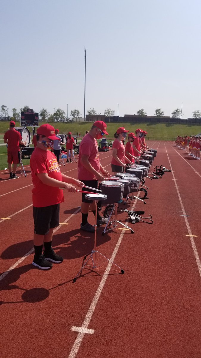 Marion Drumline at LM stadium fir our 1st home game.