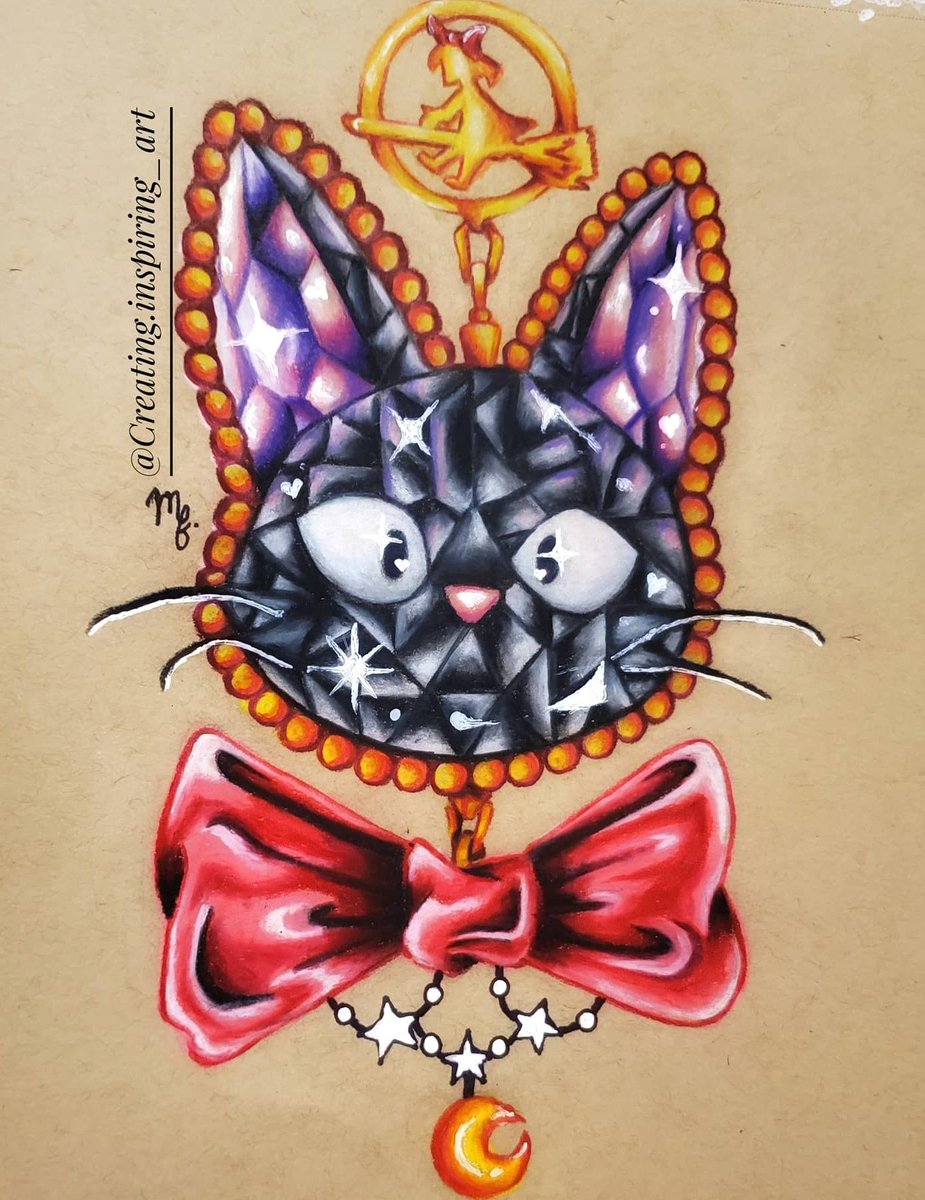 Creating__art's tweet photo. Hey everyone I created Jiji the cat charm I hope everyone likes it. Have a nice day and stay safe! 😊 #kikisdeliveryservice #drawings #art #jijithecat #animeart #anime #fanart #animeartist #coloredpencil #kawaii #studioghibli #manga #kiki #draw #artist #Charm #Crystal https://t.co/RfsiyLgE9N