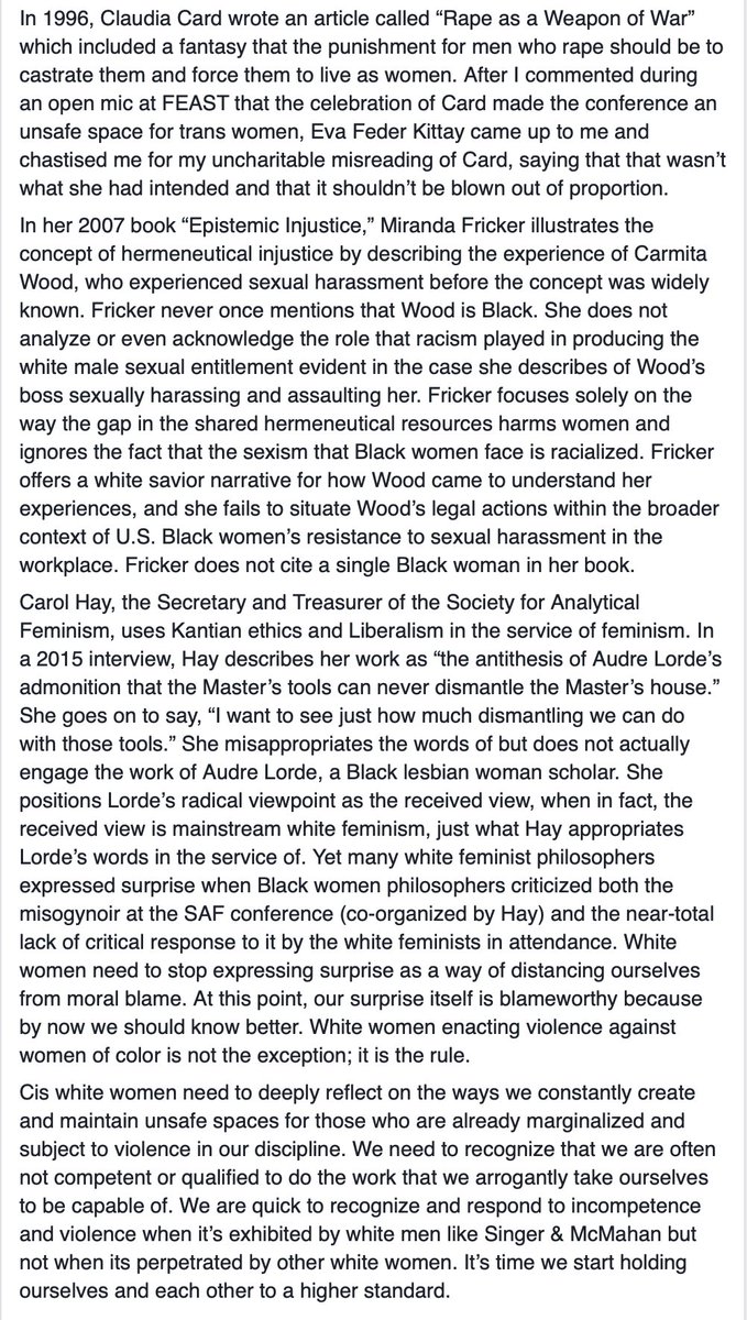 Side note: Tuvel got VICIOUSLY attacked for this article. The whole incident was a disgrace to the field of philosophy. Here are a couple articles about it, and an excerpt from a blog post by Nora Berenstain, one of the most noxious of the witch-hunt leaders.