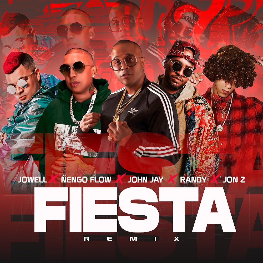 Ahora regreso mejor que nunca potente con todos los poderes Jowell Randy Ńengo flow jon z con el de la m.a.s esto se llama Fiesta remix