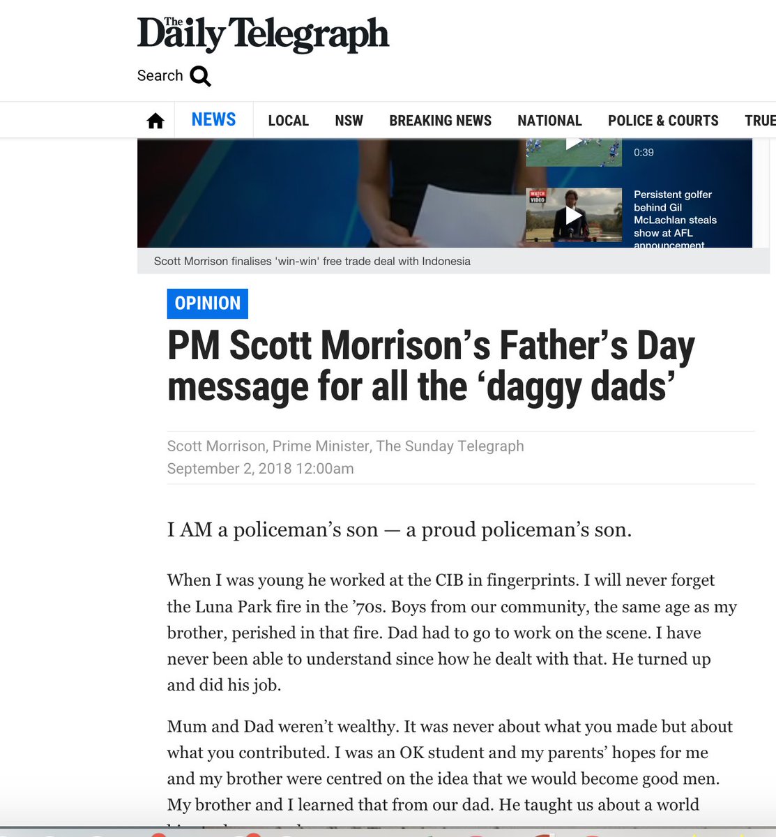 When you use your family as marketing props year after year, but the media obediently keep away from publishing stories about friends & family because it's an "invasion of your privacy"This grass roots, unchallenged propaganda is how Scott Morrison keeps his base.His power.