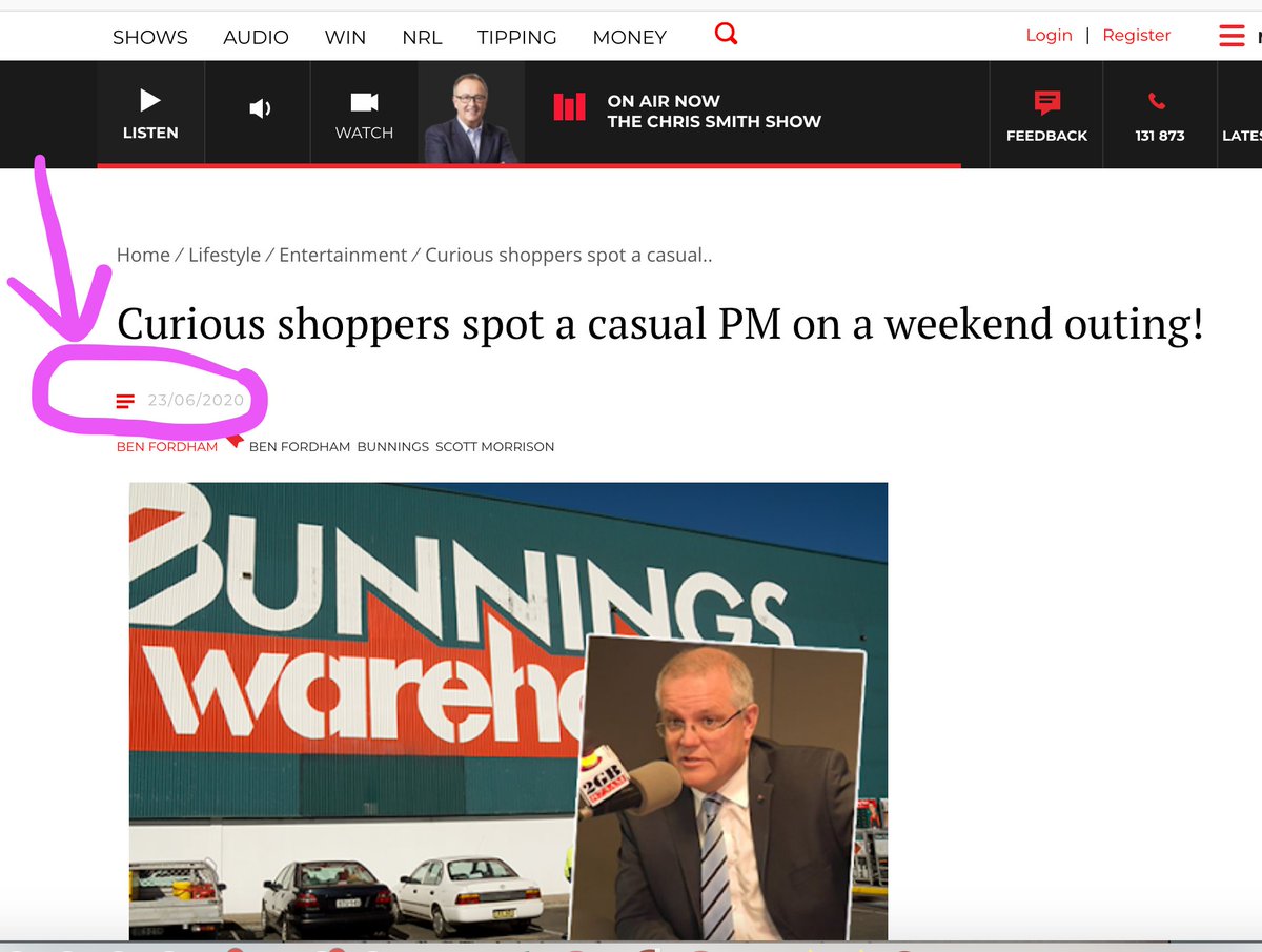 Oh look. More BUNNINGS! Scott Morrison managed the same staged Bunnings grab two months ago with his favourite, unfiltered mouthpiece  @2GB873.More free brand building for Wesfarmers & Morrison.No wonder they're happy to spruik government talking points on  @ABCaustralia .