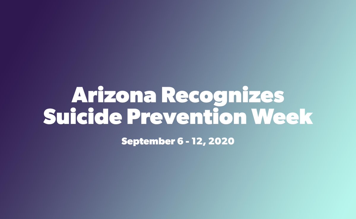 DougDucey's tweet photo. Too many families and communities have been touched by the tragedy of suicide. 

Arizona is participating in #SuicideAwarenessWeek to raise awareness of this issue and highlight support programs and services across the state. https://t.co/wFWieqEUsO