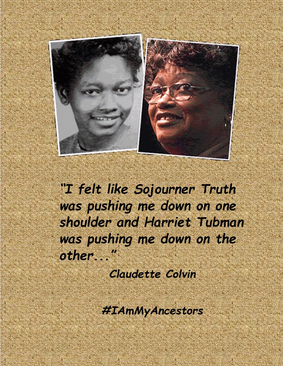 In the epic year of 1955, it was 14 yr old Claudette Colvin who was the 1st to face arrest protesting Montgomery's segregated busing.
She is 81 today!
#ClaudetteColvin 
#IAmMyAncestors