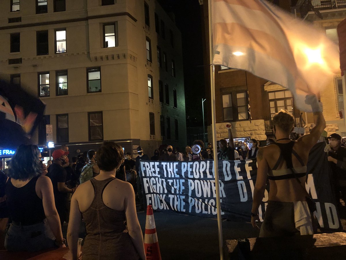 The outliers out here are Death Punch and LGBTQ bars Pitchers and A League of Her Own, whose staff came out to give protesters water, wave flags that declare  #BlackLivesMatter   and stand with fists raised. They’re also letting protesters (and journalists!) use the bathroom.  #DC