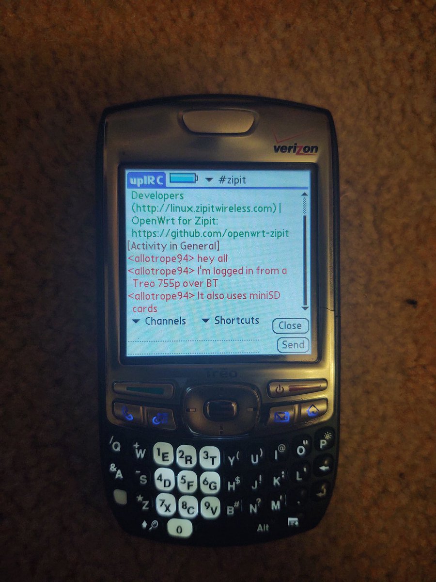 H95lx's tweet photo. #IRC on the #Palm #Treo #755p #PalmOS. What #channels should I join? https://t.co/h8EBYw5Xci